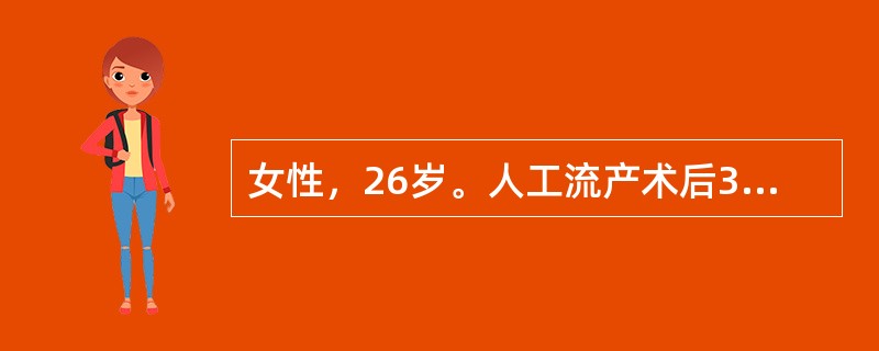 女性，26岁。人工流产术后3天，发热伴下腹疼痛2天。妇科检查：子宫颈充血、水肿、举痛（+）；子宫稍大、明显压痛，宫旁组织无压痛及包块。目前的诊断可能是