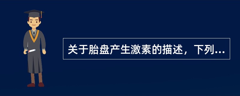 关于胎盘产生激素的描述，下列哪项是错误的
