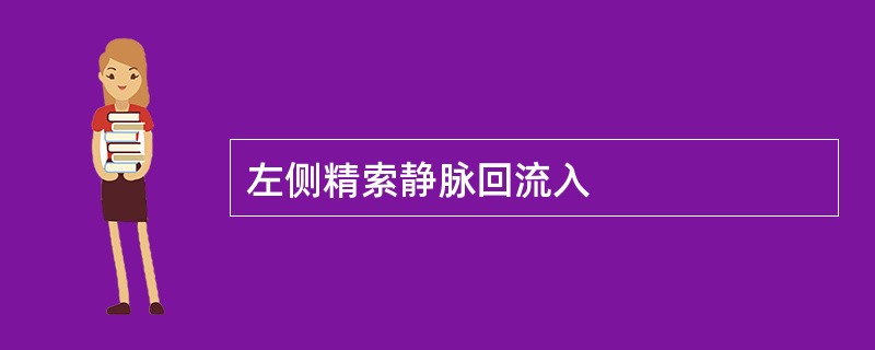 左侧精索静脉回流入