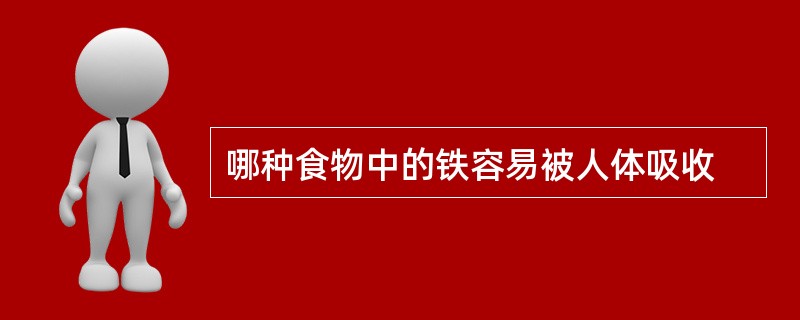 哪种食物中的铁容易被人体吸收