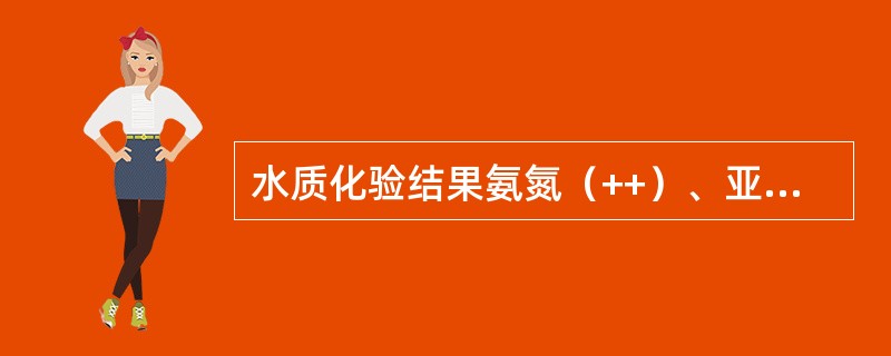 水质化验结果氨氮（++）、亚硝酸盐（++）、硝酸盐氮（++），可能是