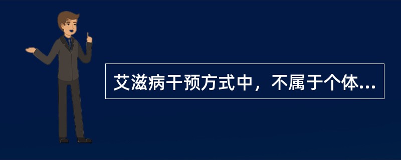 艾滋病干预方式中，不属于个体水平干预的是