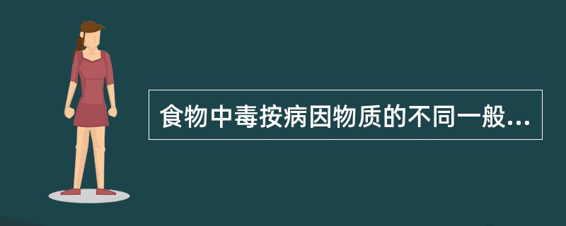 食物中毒按病因物质的不同一般分为