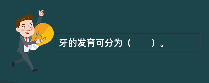 牙的发育可分为（　　）。