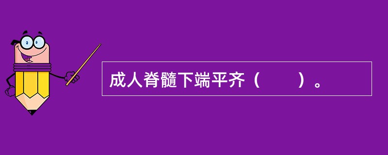 成人脊髓下端平齐（　　）。