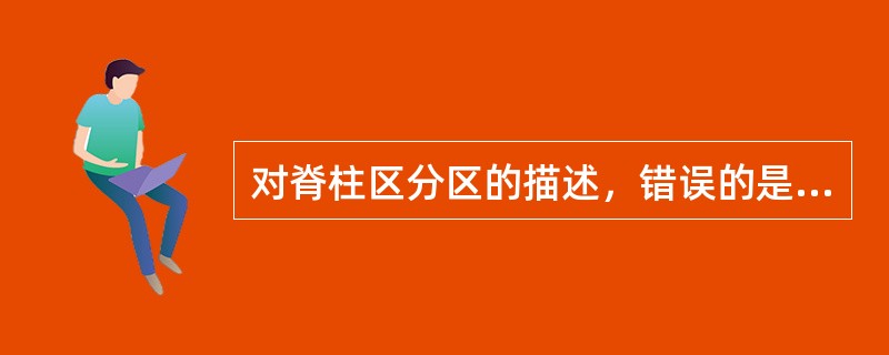 对脊柱区分区的描述，错误的是（　　）。