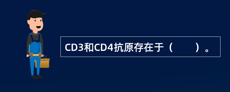 CD3和CD4抗原存在于（　　）。