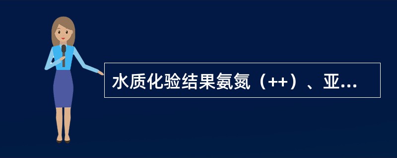 水质化验结果氨氮（++）、亚硝酸盐（++）、硝酸盐氮（++），可能是