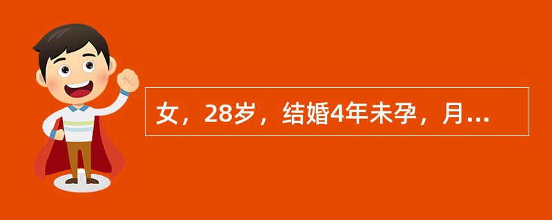 女，28岁，结婚4年未孕，月经规律，BBT单相，不孕的可能原因是（　　）。