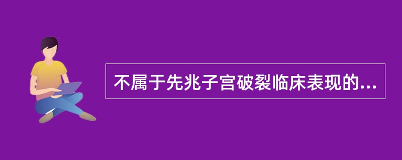 不属于先兆子宫破裂临床表现的项目是（　　）。