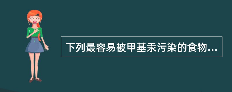 下列最容易被甲基汞污染的食物是（　　）。