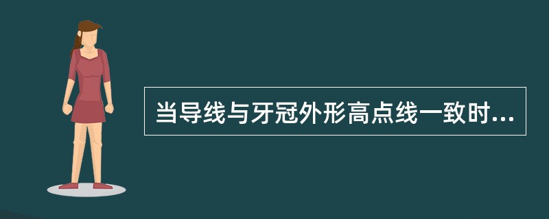 当导线与牙冠外形高点线一致时说明（　　）。