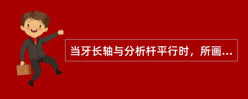 当牙长轴与分析杆平行时，所画出的观测线应该是（　　）。