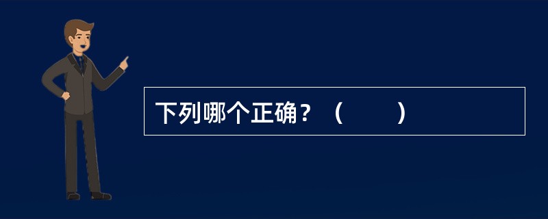 下列哪个正确？（　　）
