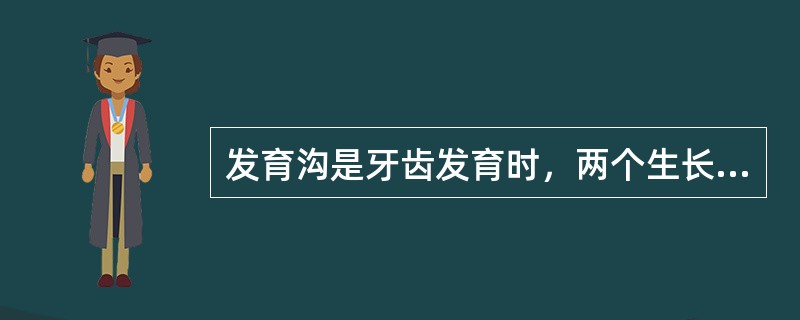发育沟是牙齿发育时，两个生长叶相连处所形成的浅沟，离体牙的分辨，发育沟常常是非常重要的一个方面。<img border="0" style="width: 15px