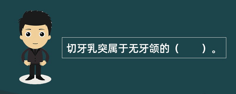 切牙乳突属于无牙颌的（　　）。