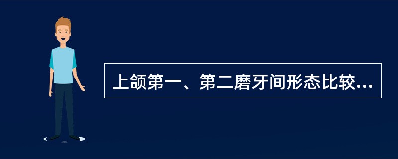 上颌第一、第二磨牙间形态比较中，不正确的是（　　）。