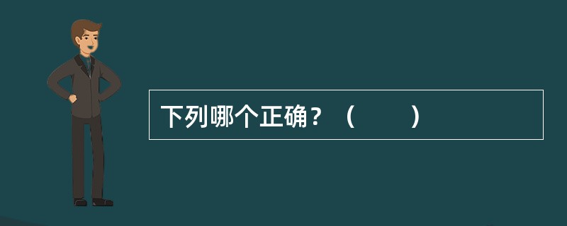下列哪个正确？（　　）