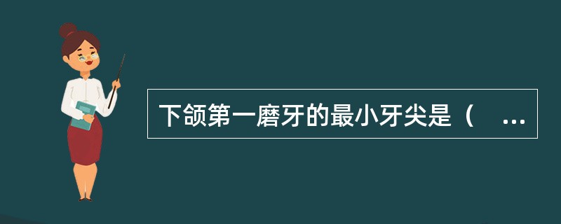 下颌第一磨牙的最小牙尖是（　　）。