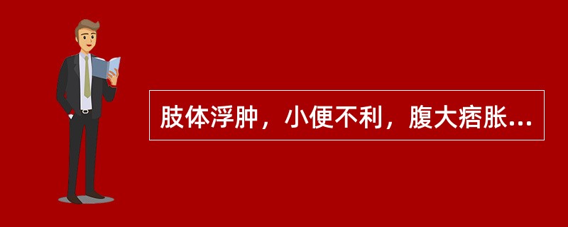 肢体浮肿，小便不利，腹大痞胀，舌淡胖，属