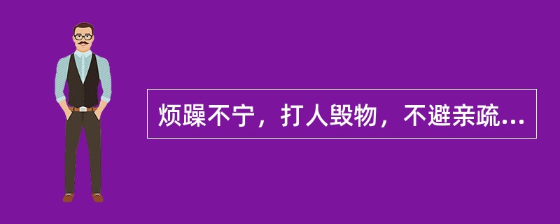 烦躁不宁，打人毁物，不避亲疏，应诊断为