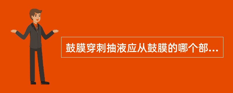 鼓膜穿刺抽液应从鼓膜的哪个部位刺入