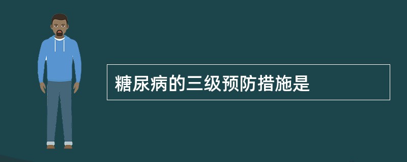 糖尿病的三级预防措施是