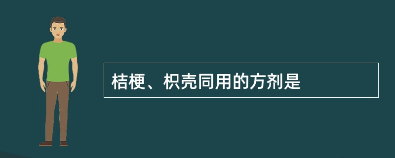 桔梗、枳壳同用的方剂是