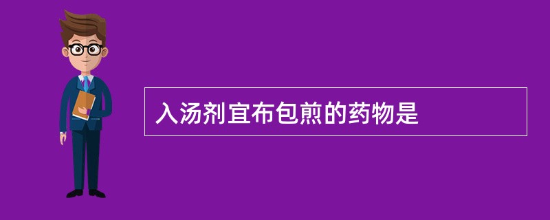 入汤剂宜布包煎的药物是