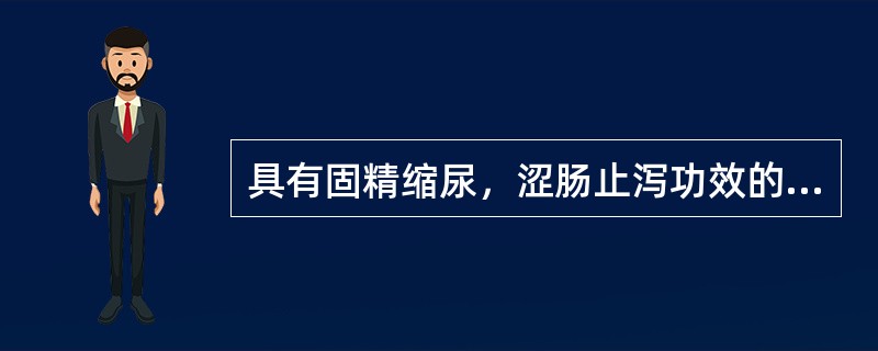 具有固精缩尿，涩肠止泻功效的药物是