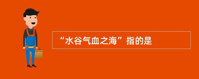 “水谷气血之海”指的是