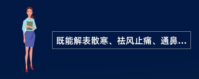 既能解表散寒、祛风止痛、通鼻窍，又能燥湿止带、消肿排脓的药物是