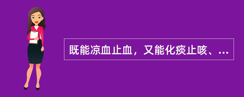 既能凉血止血，又能化痰止咳、生发乌发的药物是