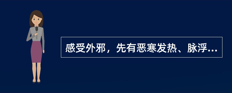 感受外邪，先有恶寒发热、脉浮紧等症，继而但发热不恶寒，舌红苔黄，脉洪数。此属