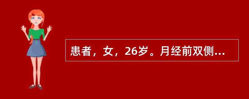 患者，女，26岁。月经前双侧乳房胀痛明显。检查时可及双乳房肿块，大小不等，有索条状、结节型及片状肿块。月经后症状减轻。<br />上例患者治疗要点应为