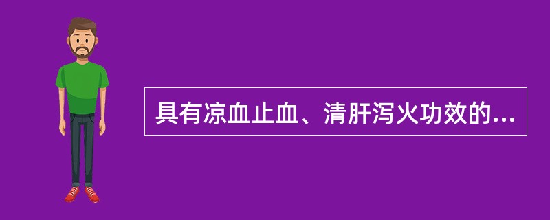 具有凉血止血、清肝泻火功效的药物是