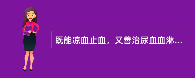 既能凉血止血，又善治尿血血淋的药物是