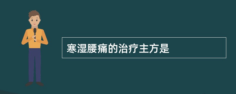 寒湿腰痛的治疗主方是