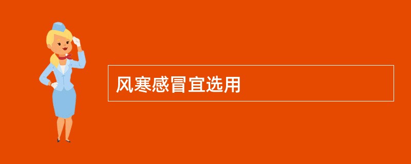 风寒感冒宜选用