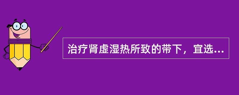 治疗肾虚湿热所致的带下，宜选用的方剂是