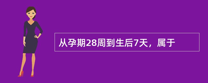 从孕期28周到生后7天，属于