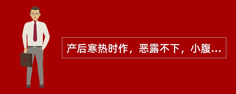 产后寒热时作，恶露不下，小腹疼痛拒按，口干不欲饮，舌紫黯，脉弦涩。治疗应首选