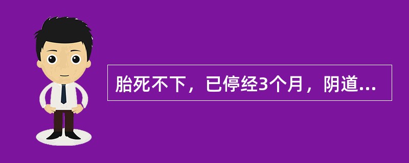 胎死不下，已停经3个月，阴道不规则出血，B超提示