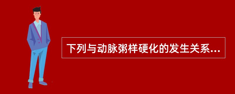 下列与动脉粥样硬化的发生关系最密切的是