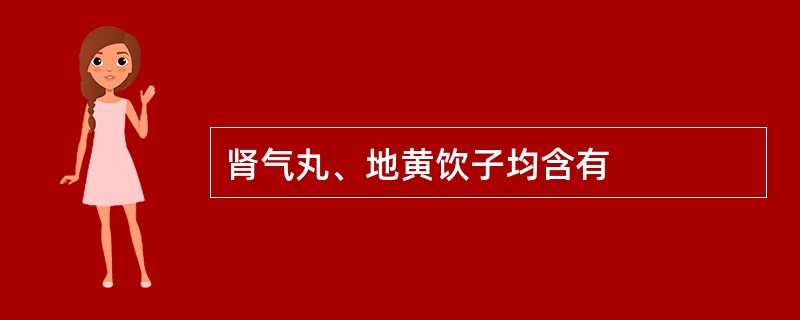 肾气丸、地黄饮子均含有