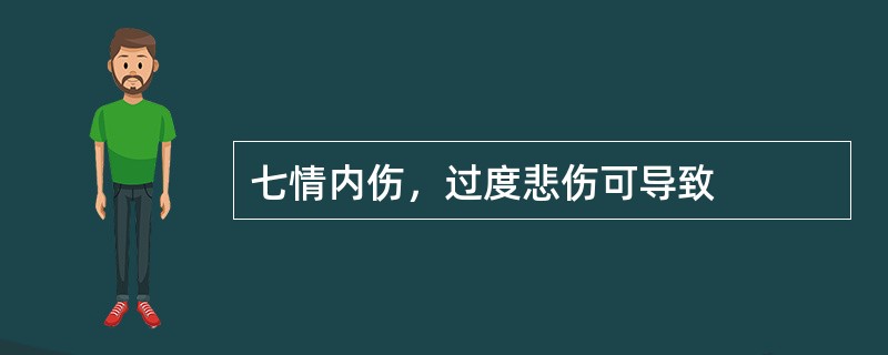 七情内伤，过度悲伤可导致