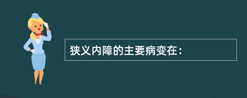 狭义内障的主要病变在：