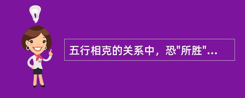 五行相克的关系中，恐"所胜"的情志是