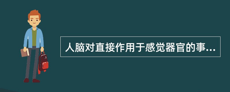 人脑对直接作用于感觉器官的事物整体属性的反映为