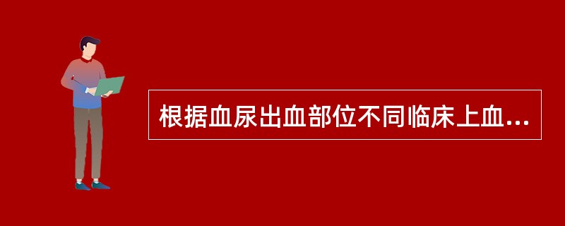 根据血尿出血部位不同临床上血尿分为